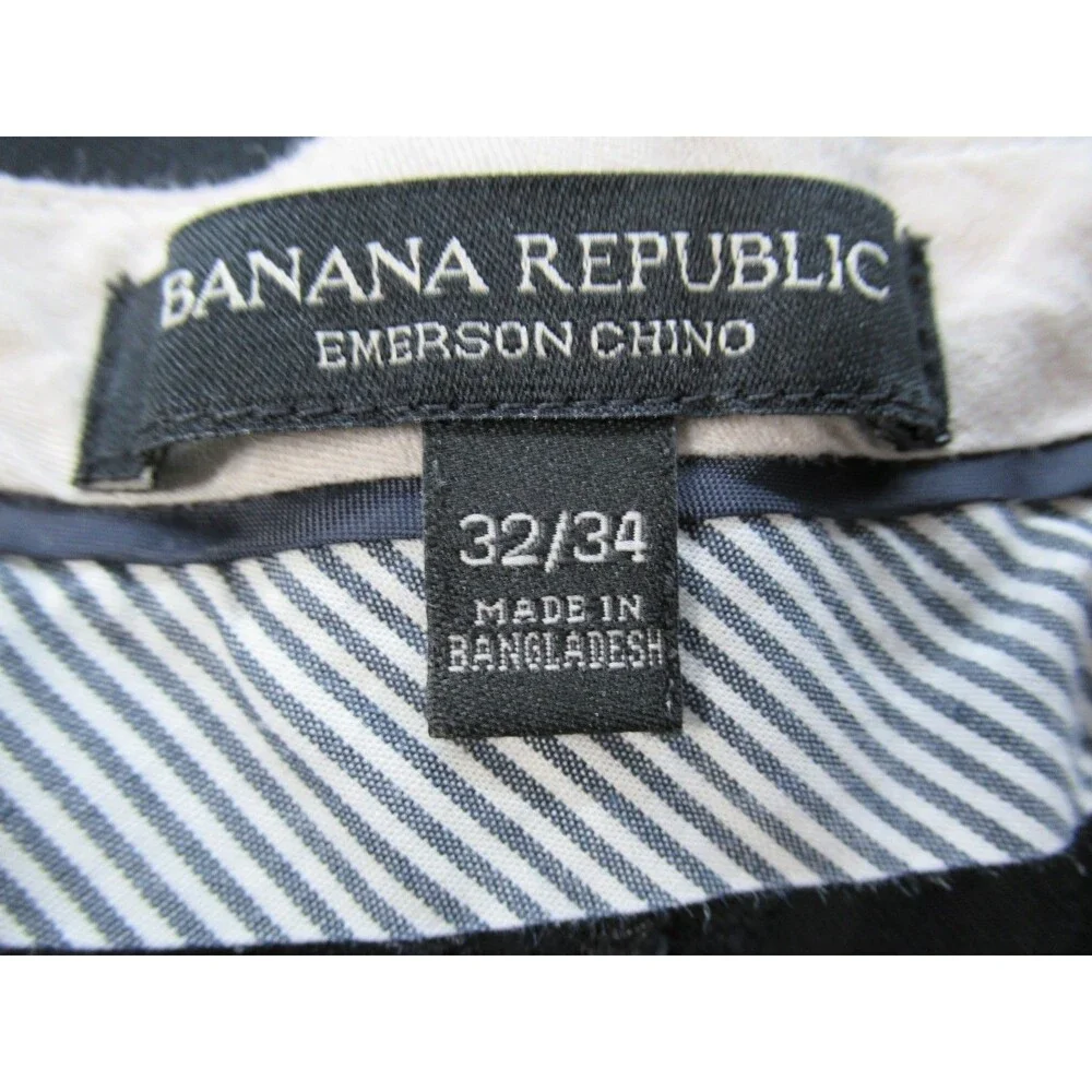 Banana Republic Emerson Chino Pants Men's Size 32x34 (Actual 31x31) Dark Blue